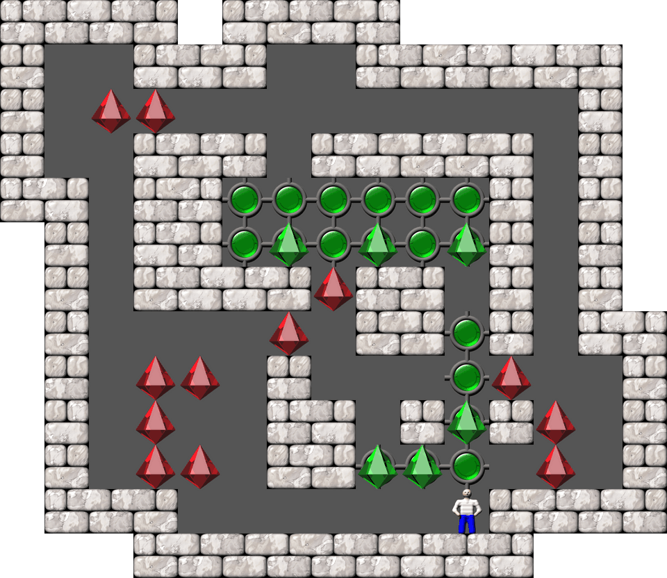 Sokoban Monry and Panda Arranged level 40